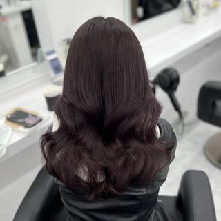 カラー 中×韓mix🥀秋色 ワンホンヘア🤍のヘアスタイル