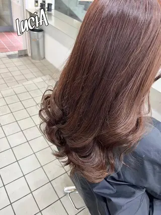 ロング カラー ヘアアレンジ エクステ7:30〜 LuciA\5900のヘアスタイル