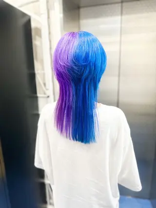 セミロング カラー SA KIのヘアスタイル