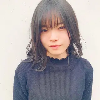 ミディアム 中川 竜誠のヘアスタイル