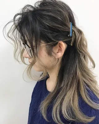 セミロング カラー パーマ ヘアアレンジ メンズ キッズ ネイル マツエク・マツパ Lien 深井店のヘアスタイル