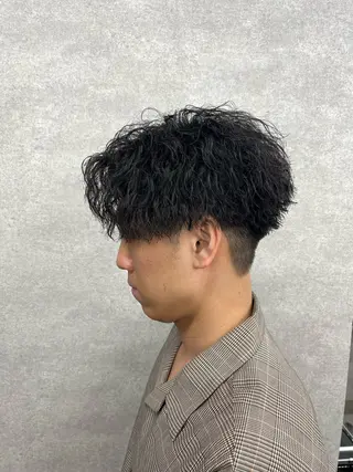 ショート カラー パーマ ヘアアレンジ メンズ キッズ 🔥メンズパーマ🔥 菅原楓のヘアスタイル