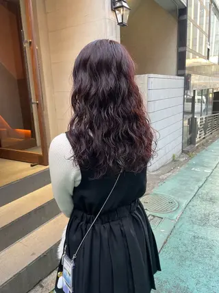 ミディアム カラー パーマ キッズ オトナヘア🌸 harukaのヘアスタイル