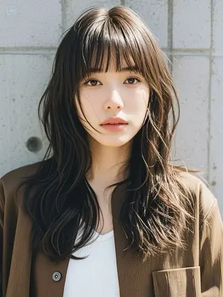 セミロング ウルフカット 811 大阪梅田 ウルフのヘアスタイル