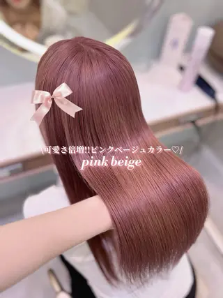 ロング カラー 暖色⌇﻿縮毛矯正⌇﻿ 𝐀𝐤𝐚𝐫𝐢のヘアスタイル