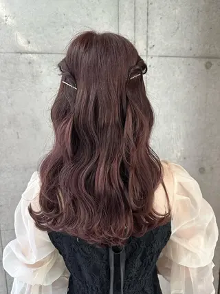 ロング ヘアアレンジ はやしほのか| マンツーマン美容師のヘアスタイル