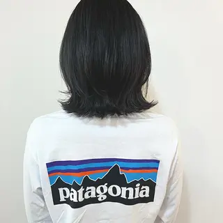 ミディアム カラー いけだ ひかり ハイライトくびれヘアのヘアスタイル
