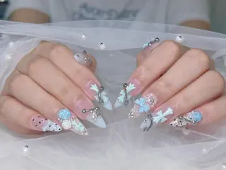 カラー ロング Bling Salonのネイルデザイン