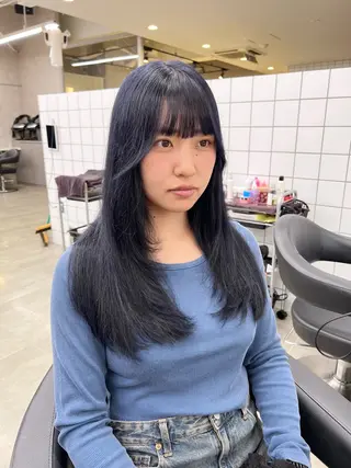 ロング カラー パーマ ヘアアレンジ メンズ 上品＆韓国風 🥀海心🥀のヘアスタイル