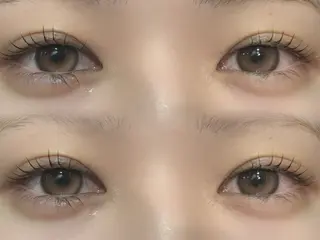 マツエク・マツパ 韓国風艶髪カラー× 束感まつ毛🎀美雨のマツエク・マツパデザイン