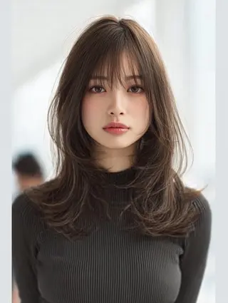 ロング 絶対綺麗な暖色カラー 🎯あります✨増渕✨のヘアスタイル