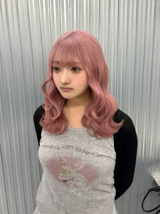 ロング カラー ピンク🎀/ベージ ュ🧸🥞/ユウキのヘアスタイル