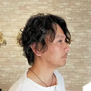 パーマ ﾍｱ×ｶﾌｪKUMA KOSMOのヘアスタイル