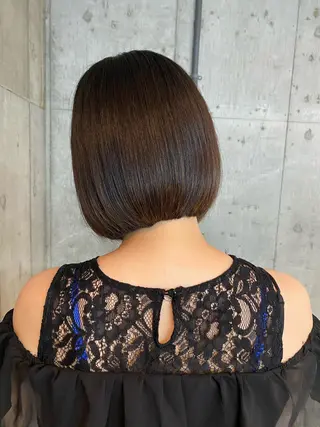 ショート カラー 美髪矯正 韓国レイヤーのヘアスタイル