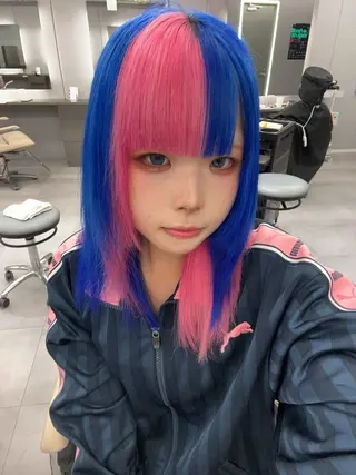 ミディアム カラー 名古屋/栄/デザイン ブリーチ/松井亮磨のヘアスタイル