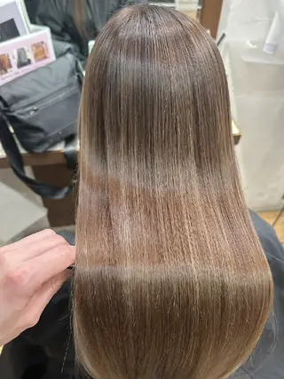 カラー ロング 縮毛矯正/ワンカラー モデル募集🫧田村のヘアスタイル