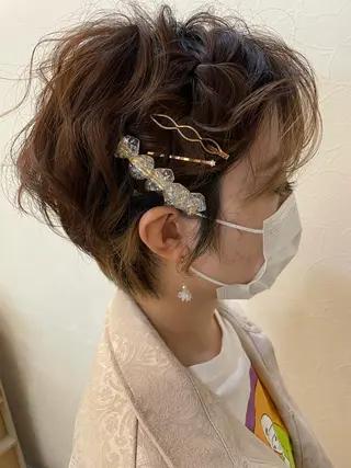 ショート ヘアアレンジ SHANTi 飯塚 ヘアセット/髪質改善のヘアスタイル