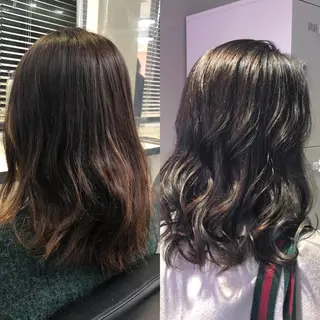 ミディアム カラー パーマ ヘアアレンジ メンズ キッズ ネイル マツエク・マツパ KANAMI 🌏のヘアスタイル
