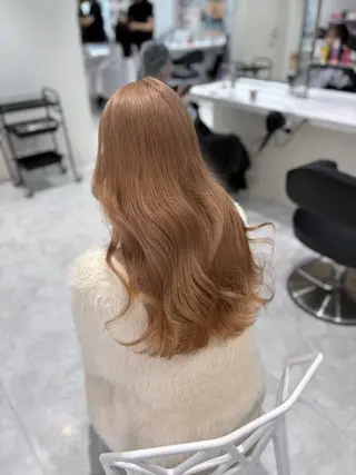 ロング カラー 色落ち綺麗🩰ハイ トーン🎀RINKAのヘアスタイル