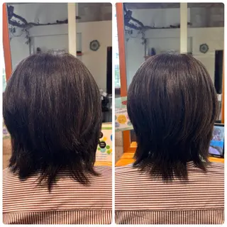 ミディアム 斎藤 夏美のヘアスタイル