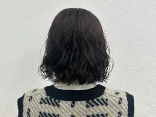 ミディアム パーマ カラー/パーマ/ 表参道/鈴木リカコのヘアスタイル