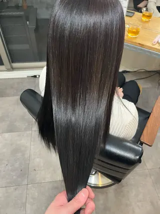 セミロング カラー OFF YUYAのヘアスタイル