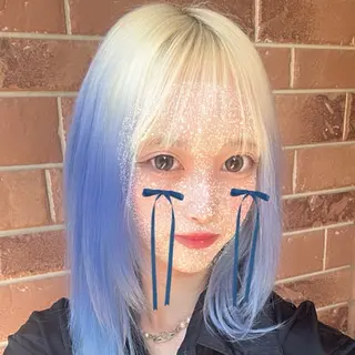 ロング カラー ヘアアレンジ ウルフカット×ハイ トーン職人🤍ゆうひのヘアスタイル