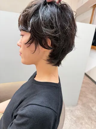 ショート パーマ パーマ/透明感カラー 元町🌱takutoのヘアスタイル