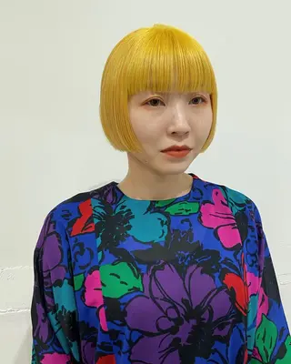 ショート カラー 茉樹@pullnoc /新宿/ボブ/モードのヘアスタイル