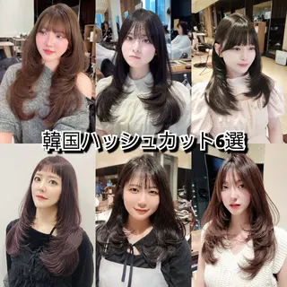 ロング Nanako。/韓国 ハッシュカットのヘアスタイル