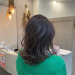 セミロング カラー ノンダメージ 🥑mikubanのヘアスタイル