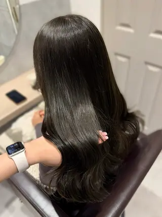 ロング カラー レイヤー/小顔前髪 🤍wakaのヘアスタイル