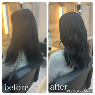 ロング Aguhair milo森山知幸のヘアスタイル
