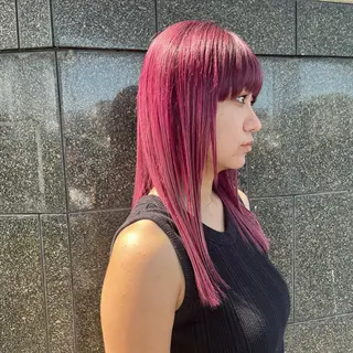 セミロング カラー 廣田 優那のヘアスタイル