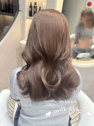 セミロング カラー 🍑艶髪/艶カラー 🍑MOMOKA🍑のヘアスタイル