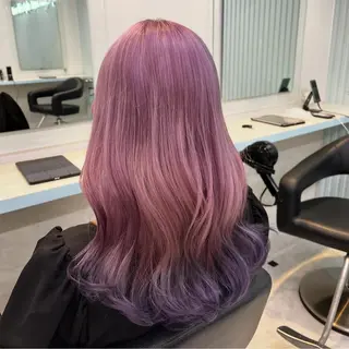 セミロング カラー ブリーチカラー 🩵MIZUKIのヘアスタイル