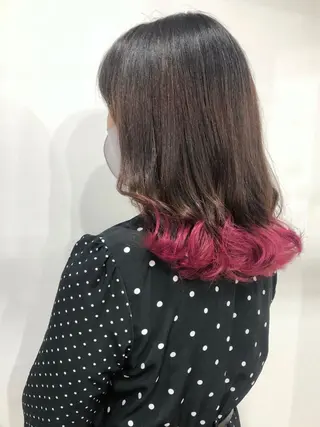 カラー white.梅田 デザインカラー🦄のヘアスタイル