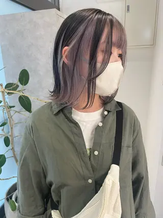 セミロング カラー 月100人以上 髪質改善施術|谷口のヘアスタイル