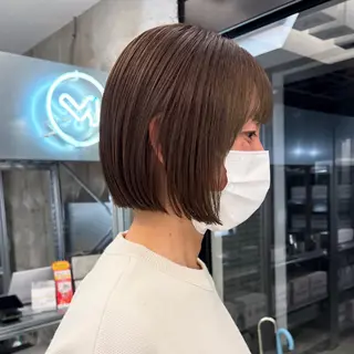 ショート カラー 🩵 縮毛矯正/ボブ 🩵佐藤 さくらのヘアスタイル