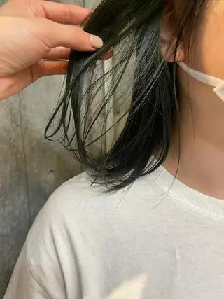 ミディアム カラー 前髪似合わせ | yukaのヘアスタイル
