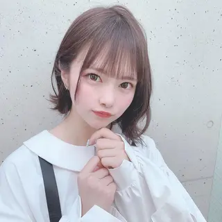 ミディアム カラー ✨️美髪矯正×似合わ せ艶カラー✨藤田透のヘアスタイル