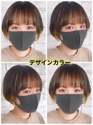 ショート あやか 白髪ぼかしハイライトのヘアスタイル