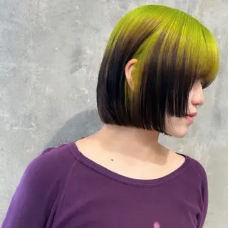 ミディアム カラー デザインカラー 🥨HAZUKiのヘアスタイル