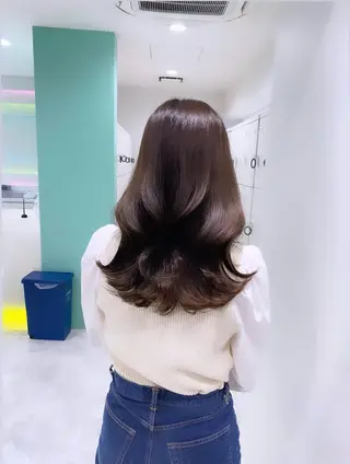ロング 縮毛/ダブルカラー 🦋ベージュヘア🦋のヘアスタイル