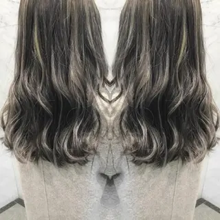 セミロング カラー 重政 和樹のヘアスタイル
