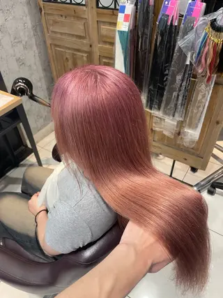 ロング カラー 🇰🇷ブリーチ縮毛 髪質改善七星🇰🇷のヘアスタイル