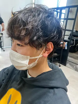 ミディアム カラー パーマ メンズ 似合う髪型見つけます AYAKAのヘアスタイル