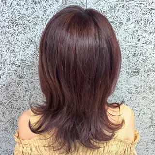 セミロング カラー レイヤースタイル⭐️ 村上のヘアスタイル