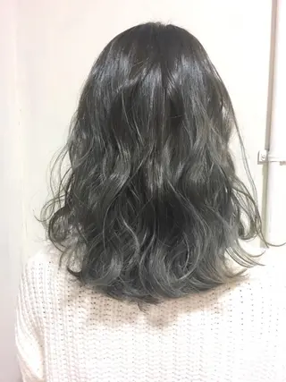 ミディアム カラー パーマ ヘアアレンジ ミニボブ/ブリーチ 🌈MISATOのヘアスタイル