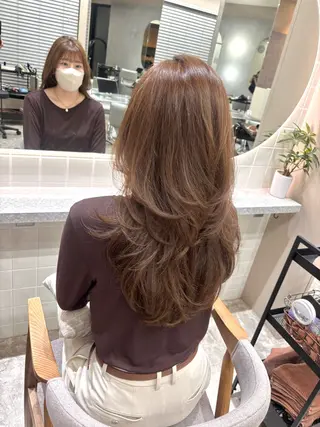 ロング コトネ🫧 韓国風レイヤーカットのヘアスタイル